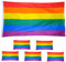 6 banderas de orgullo arcoíris para decoración Lgbt Community Support Pride Banners de poliéster para exteriores, interiores, jardín, porche delantero, 60 x 90 cm