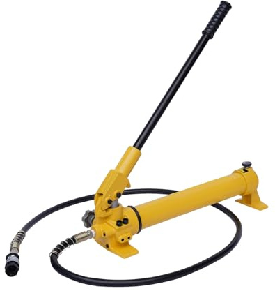 Mqwdxzfes Hydraulische Handpumpe, 70MPa Hydraulikhandpumpe mit Schlauch, 10000psi Hydraulikzylinder Körperpresse 700cc Industrie-Ölpumpe Handdruckpumpe Hydraulikpumpe für Gebäude Brücken