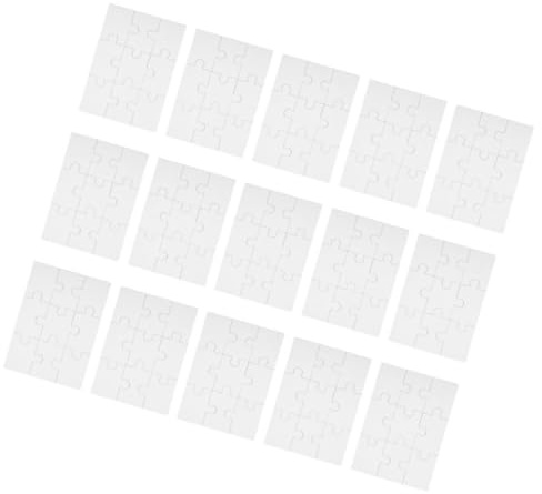 Gogogmee Leere Puzzles Zum Bemalen Kinder Selbstgemacht Puzzleteile Aus Papier 13x9cm Mit 15 Blatt Malvorlagen Für Kreatives Zeichnen Zuhause Schule Reise
