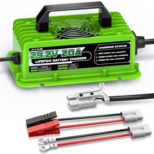 29.2V 20A LiFePO4 Battery Charger for Rechargeable Batteries with 24V Lithium and Iron Phosphate (25.6V)