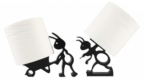 2 Stück Set Klopapier Halter im Ameisen-Design | Niedlicher Klopapierhalter ohne Bohren - Badezimmer Dekor für Schlafzimmer, Hotel & Arbeitsplatte