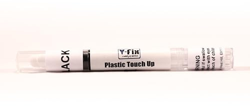 V-Fix Black Plastic Repair Pen - Restore Scratches & Scuffs on Car Interior Trim, Dashboard, Door Cards & Bumpers, Wing Mirrors - Waterproof Matt Finish 3ml