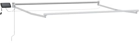 vidaXL Elektrisch einziehbarer Markisenrahmen, weiß, 3 x 2,5 m, Aluminium, moderner Markisenrahmen, rechteckig, verstellbar, Außenschatten, einziehbare Markise, wetterfeste Abdeckung, Auv