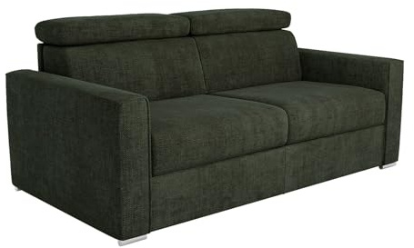 Vente-unique - Schlafsofa 4 Vizir - Polyester - tannengrün