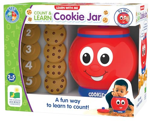 The Learning Journey Learn With Me - Count & Learn Cookie Jar - Counting and Numbers STEM Teaching Toddler Toys & Gifts for Boys & Girls Ages 2 Years and Up - Award Winning Preschool Learning Toys