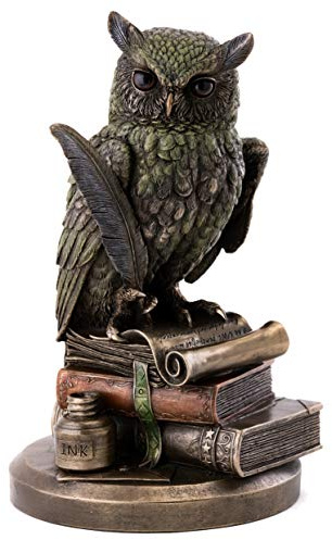 Top Collection Bronzefigur Eule auf Büchern