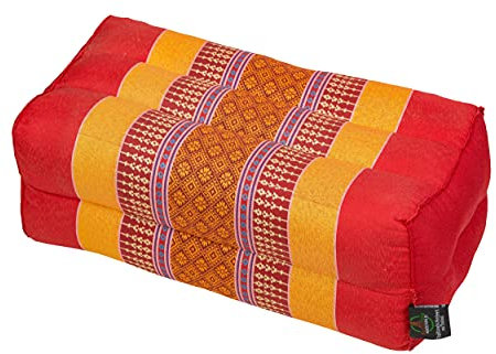 Handelsturm Kissen Block 35x15x10 mit Füllung aus Kapok. Perfekt für Meditation, Yoga und Entspannung (Rot)