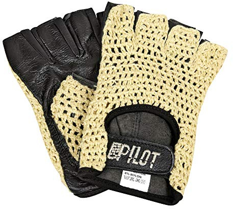 PILOT 71411 Fingerlose Handschuhe schwarz beige