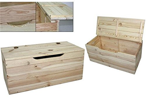 XONE Baule in LEGNO DI PINO NATURALE cm 73X35X33 CASSAPANCA PANCA Tirolese