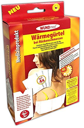 Wärmegürtel inkl 4 Wärmekissen Wärmepads Rücken Nierenwärmer Rückenwärmer
