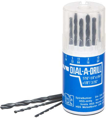 UK Drills HSS Drill Bit Set 13 Pieces Jobber 1.5mm to 6.5mm Steel Plastic Wood