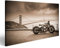 bilderfelix® Bild auf Leinwand Harley Davidson Hog in San Francisco Bay Wandbild, Poster, Leinwandbild JZK