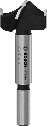 Bosch 1x EXPERT Laminated Wood Scharnierlochbohrer (für Kunststoffbeschichtete Platten, Massivholz-Möbelplatte, Ø 34,00 mm, Professional Zubehör Stehender Bohrer)