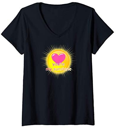 Donna Sei il mio amore rosa solare Maglietta con Collo a V