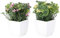 YARNOW 2stücke Künstliche Blumenarrangements Mit Topf Für Hochzeiten Und Partys Dekorative Tischvase Für Und Garten Pflanzendekoration Und Gelb
