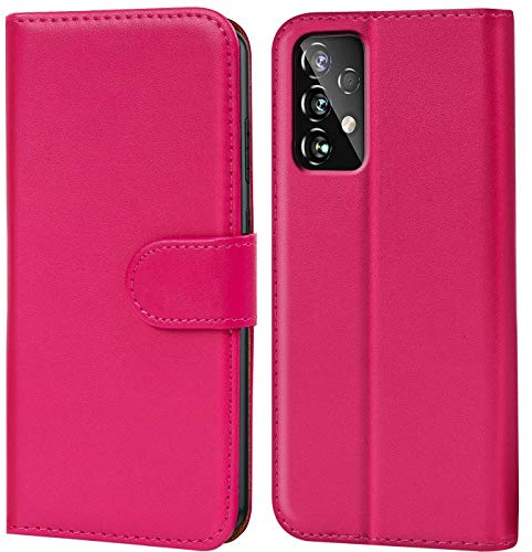 Verco Handyhülle für Samsung Galaxy A52 Hülle, Samsung A52s 5G Hülle Bookcase Tasche Flipcover für Samsung A52 / A52 5G Case, Pink