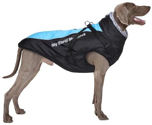 FEimaX Hundemantel Winterjacke für Hunde, Hundejacke Wasserdicht mit Weiche Plüsch Winter Warme Mantel Reflektierend Welpen Weste Haustier Kleidung für kleine Mittlere Große Hunde