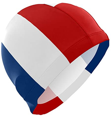 Dallonan Bonnet de bain unisexe en polyester pour adulte Motif drapeau de la France