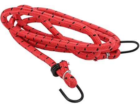 BuyWeek Bungee Seile mit Haken, 140cm/55,1 Zoll Spanngurte Elastische Spanngummi mit Haken, Gepäckspanner Gummiseil Befestigungsgurt für Fahrrad Motorrad Gepäckträger Camping (Rot)