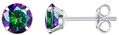Limerencia Titan Ohrstecker für Damen Herren, G23 Implantat Ohrringe Hypoallergen Titan, Nickelfrei Medizinische Ohrstecker, 5MM CZ Ohrringe für empfindliche Ohren Mode Damenschmuck