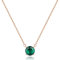 Jewlpire Rose Gold Necklace for Women Girls, Dainty Rose Gold Necklace with Birthstone Zirconia for Birthday Wedding Anniversary Mother's Day Valentine's Day Graduation Christmas Jewelry Gifts-Emerald
