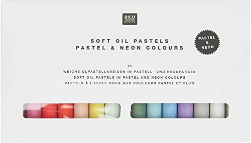 Ölpastellkreide Pastell- & Neonfarben, 12 Farben