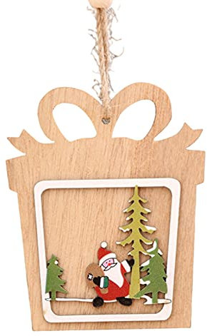 Voiakiu Estrella hueca para colgar, estrella 3D, decoración naviña, juego colgantes madera, decoración árbol Navidad, decoración infantil, manualidades