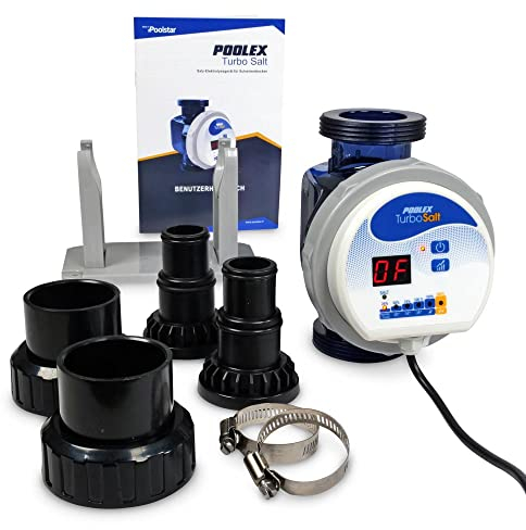 Turbo Salt Salz-Elektrolysegerät - Angenehm gesundes Schwimmbadwasser - Optimal für Aufstellbecken Pools und Schwimmbecken - Schonende Wasserdesinfektion - All-in-One Ausstattung (Für 25-40 m³)