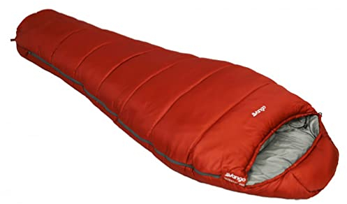 Vango Nitestar Alpha 450 Sleeping Bag - Duke of Edinburgh Recommended | Ultralight Mummy Sleeping Bag for Camping, Hiking, Outdoor, Backpacking (Harissa Red)