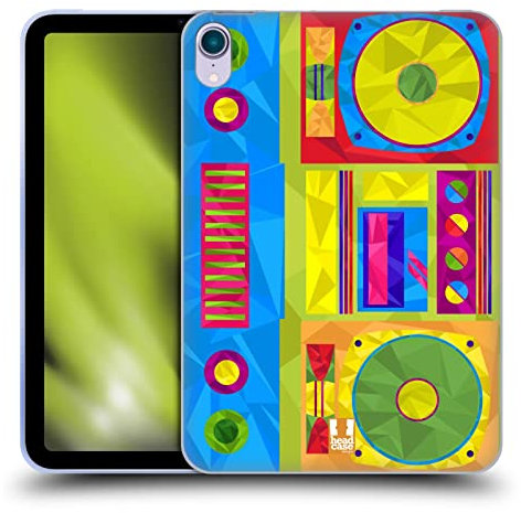 Head Case Designs Boombox Geometrische Gadgets Soft Gel Handyhülle Hülle kompatibel mit Apple iPad Mini (2021/2024)