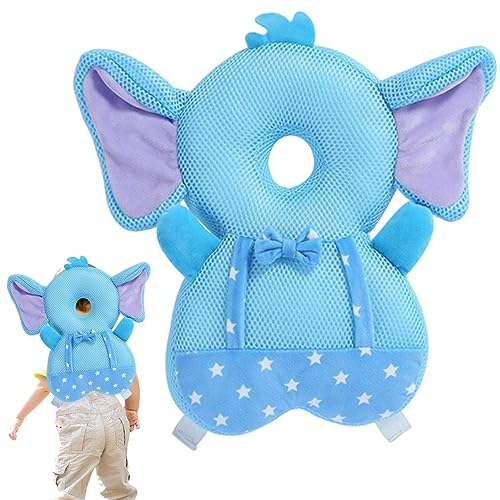 Baby Kopfschutz Rucksack - Sturzschutz Für Kleinkinder | Verstellbarer Baby Kopfschutz In Tierform | Anti-Fall-Kissen Baby | Kopfschutz Baby Kopf Und Rückenschutz Zum Krabbeln Und Gehen