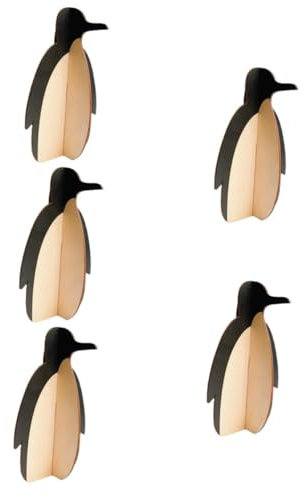 HOMSFOU 5st Pinguin Brillengestell Schnapsgläser Aus Glas Pinguin-brillenhalter Brillen-organizer Tiere Aus Glas Sonnenbrillenhalter Holz Brille Hölzern Kind Kunsthandwerk Dekorationen