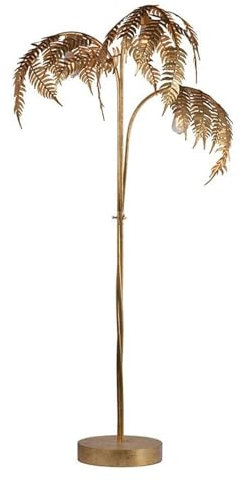 AOKLEY Lámpara de Pie Metal Palm Tree Floor Lamp for Living Room w/Golden Finish 186cm 3 Gold Tree Standing Lamp American Retro Interior Lighting Home Decoration Reading