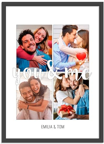 OWLBOOK® Personalisierte Geschenke für Frauen Männer Valentinstags Geschenke für Ihn Sie Fotogeschenke mit eigenem Foto Partner Geschenke mit Foto zum Jahrestag you & me Papier