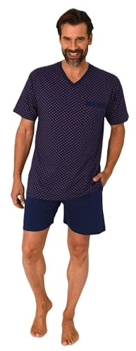 Normann Herren Kurzarm Schlafanzug Shorty - Pyjama auch in Übergrössen erhältlich, Farbe:rot, Größe:54