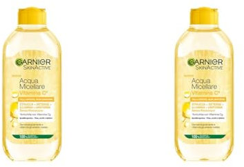 Garnier Acqua Micellare Tutto in 1 SkinActive, Con Vitamina C, Per Pelli Spente e Non Uniformi, Senza Risciacquo, 400 ml (Confezione da 2)