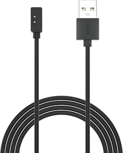 Oumida Caricatore per Xiaomi Redmi Watch 3 Active/Redmi Watch 4, Caricabatterie Magnetico con Cavo di Ricarica USB da 1M per Redmi Watch 3 Active/Watch 3 Lite/Redmi Watch 4 Orologio,Nero