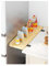 Ergonomics Desk Extender Tray, Drop Leaf Dining Table Fold Down Desk, Punch-Free Clamp On, Desk Extension Board, Suitable For Bedroom, Dining Room, Living Room, Kitchen, Office, Etc(Wood color,50*25cm