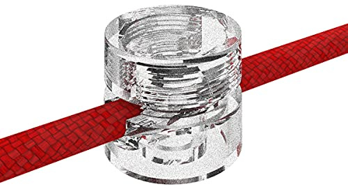 ZOHAR 6 Stück Zweiteilige Wand- und Deckenpins Transparent für Textilkabel | Deckenbefestigung Affenschaukel Aufputz-Kabelhalter für Lampe DIY mit Schrauben und Dübeln