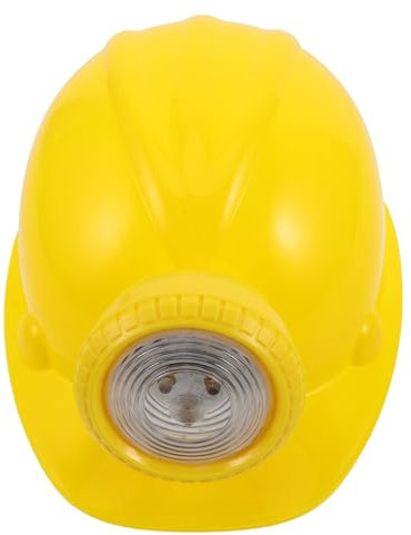 KOMBIUDA Bergmannsmütze für Rollenspiel Miner Hut Sicherheitshelm für Kostümparty Hut Bauarbeiterkostüm Bergmannsspielzeug für Bauhut mit Licht Bau Hüte Plastik Yellow