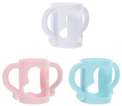 CHICAMPERA 3pcs Bottle Handle Silicone Milk Bottle Handles Soft Grip for Months Plus Boy Girl