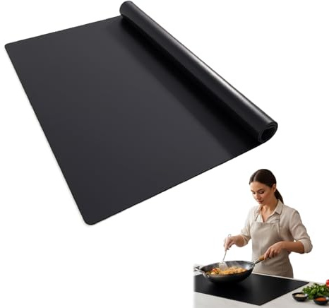 Induction Hob Protector Mat, 61 x 53cm, for Magnetic Cooktops | Non-Slip Surface, Silicone, 450°F, Dishwasher Safe, Kitchen Use