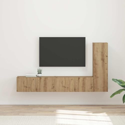 Générique Ensemble Meuble TV 3 pcs Chêne Artisanal Bois d'ingénierie,Meubles,Meubles TV,3408996