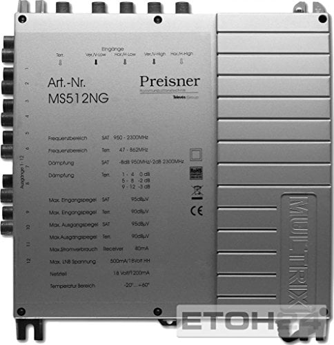 Televes Multiconmutador MULTRIX MS512NG 5 en 12
