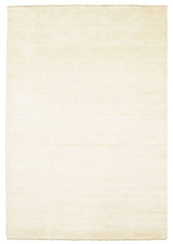 RugVista, Handloom Fringes, Teppich, Mittelflor, 160 x 230 cm, Rechteckiger, Wolle, Flur, Schlafzimmer, Küche, Wohnzimmer, Hell, Beige