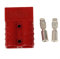 2pc Battery Quick Connector Kit 50A Plug Connect Disconnect Winch Trailer (50A 8AWG -Red)