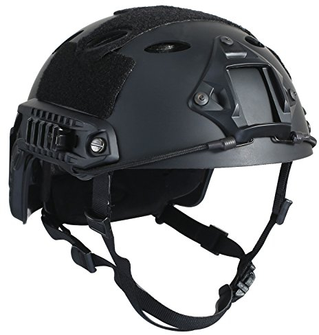 OneTigris PJ Casque Tactique à Structure légère pour Paintball Airsoft, Noir, Kopfumfang: 56cm -61cm (22 - 24)