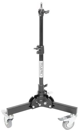 Pixapro 18.5-66cm Heavy Duty Light Stand Portable Photography Lighting Stand for Photoshoot & FilmingBacklight & Floor Stand Professional Photography Accessories With Caster Wheels & Foldable Legs