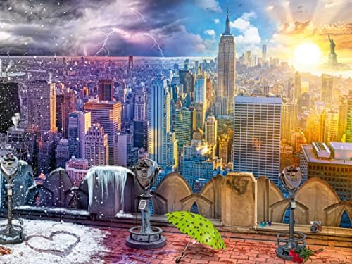 Ravensburger Puzzle 16008 - New York im Winter und Sommer - 1500 Teile Puzzle für Erwachsene und Kinder ab 14 Jahren, Puzzle mit Stadt-Motiv