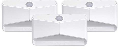 Mr. Beams MB710 LED Nightlight, Wireless, Battery-Powered, Motion-Sensing for Use in Bedroom, Stairs, Nursery, Kitchen & More, Three-Pack, White